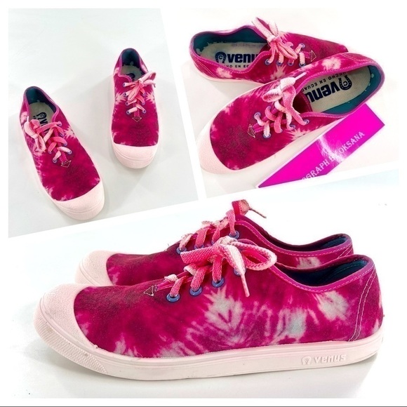VENUS sneaker pink/white size 41 US 10 tie-dye - Picture 1 of 12